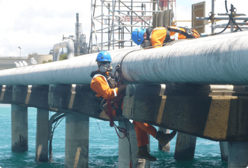 Jetty inspection and repair.