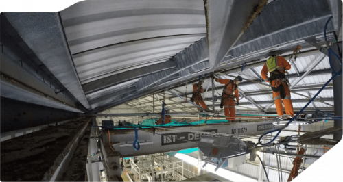 Specialist maintenance IRATA netting.